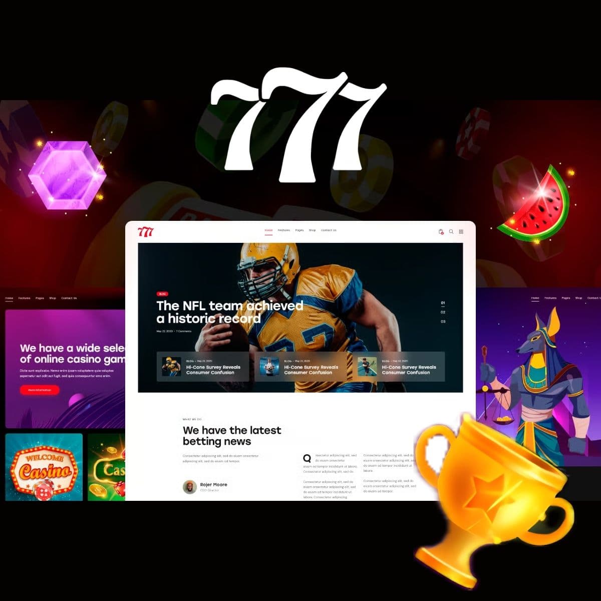 Screenshot of 777 interface