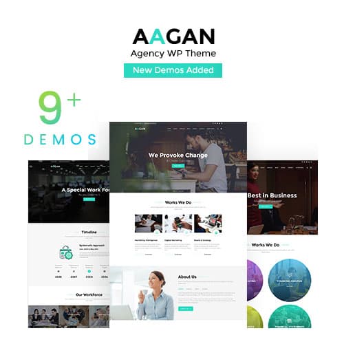 Aagan - Agency Startup WordPress Theme