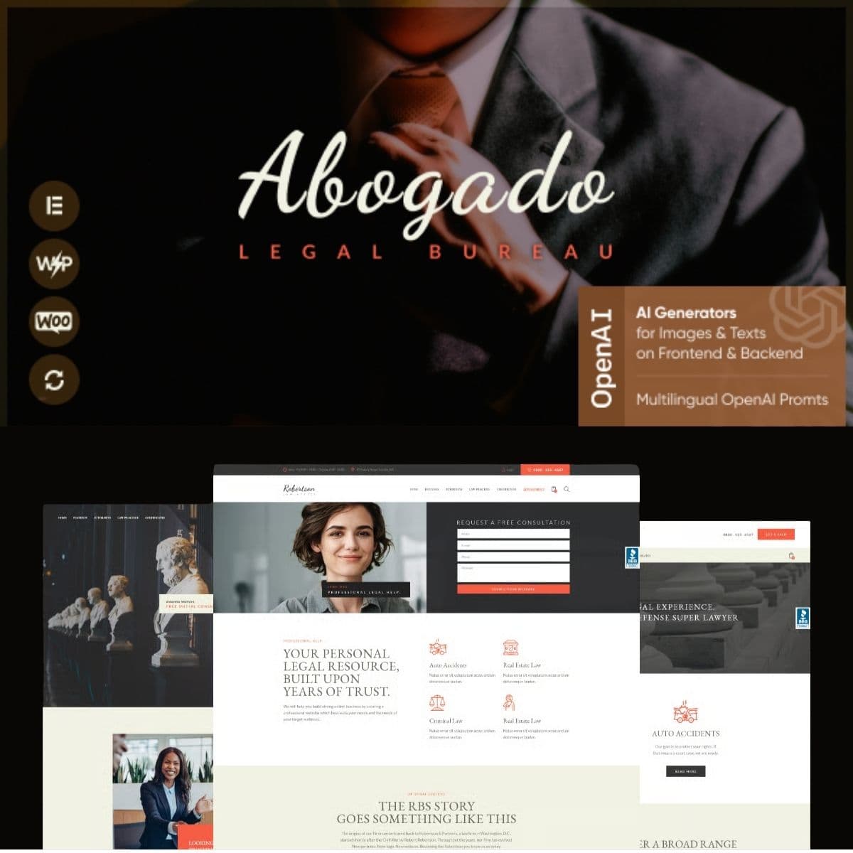 Abogado - Lawyer, Advocate & Legal WordPress Theme