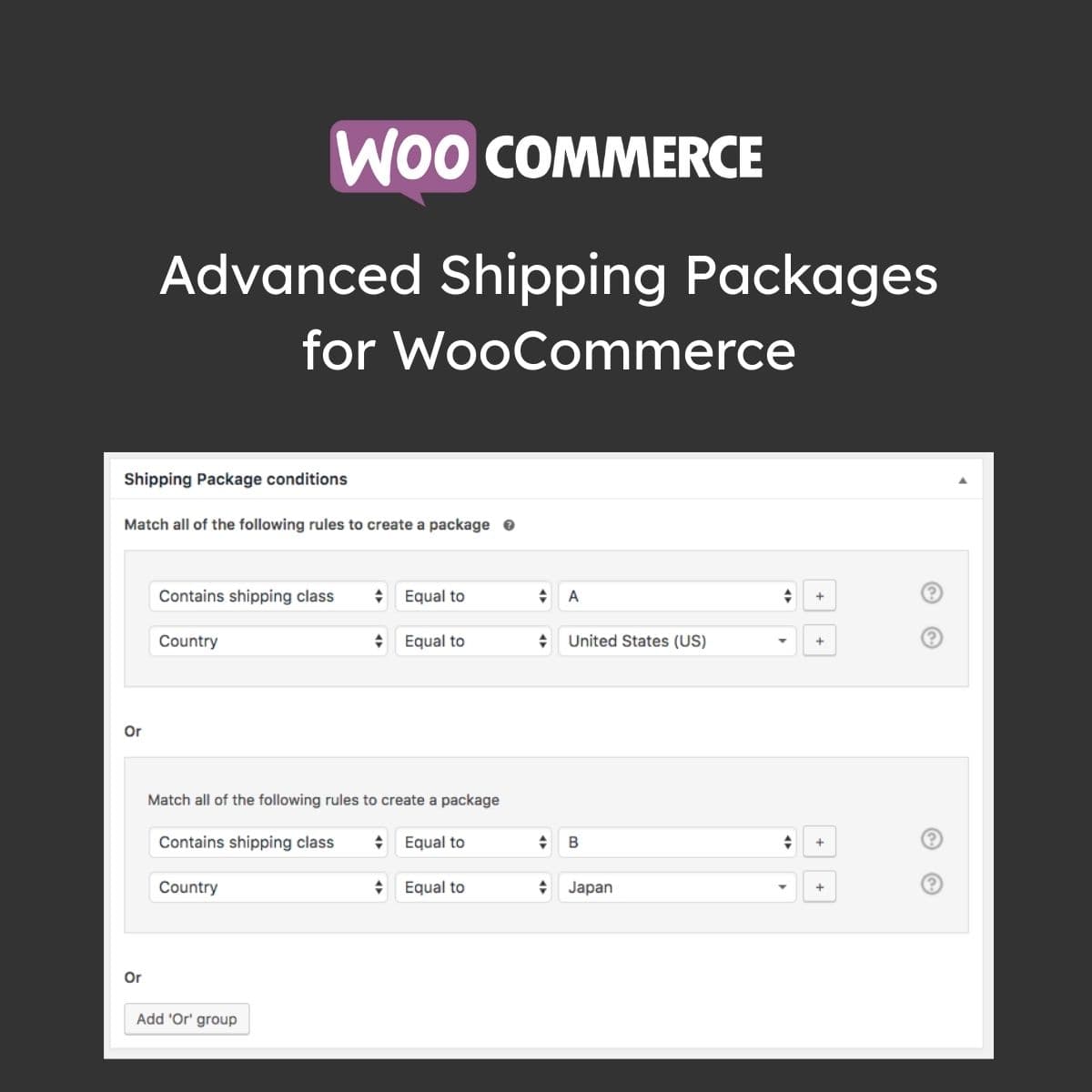 Advanced Shipping Packages for WooCommerce