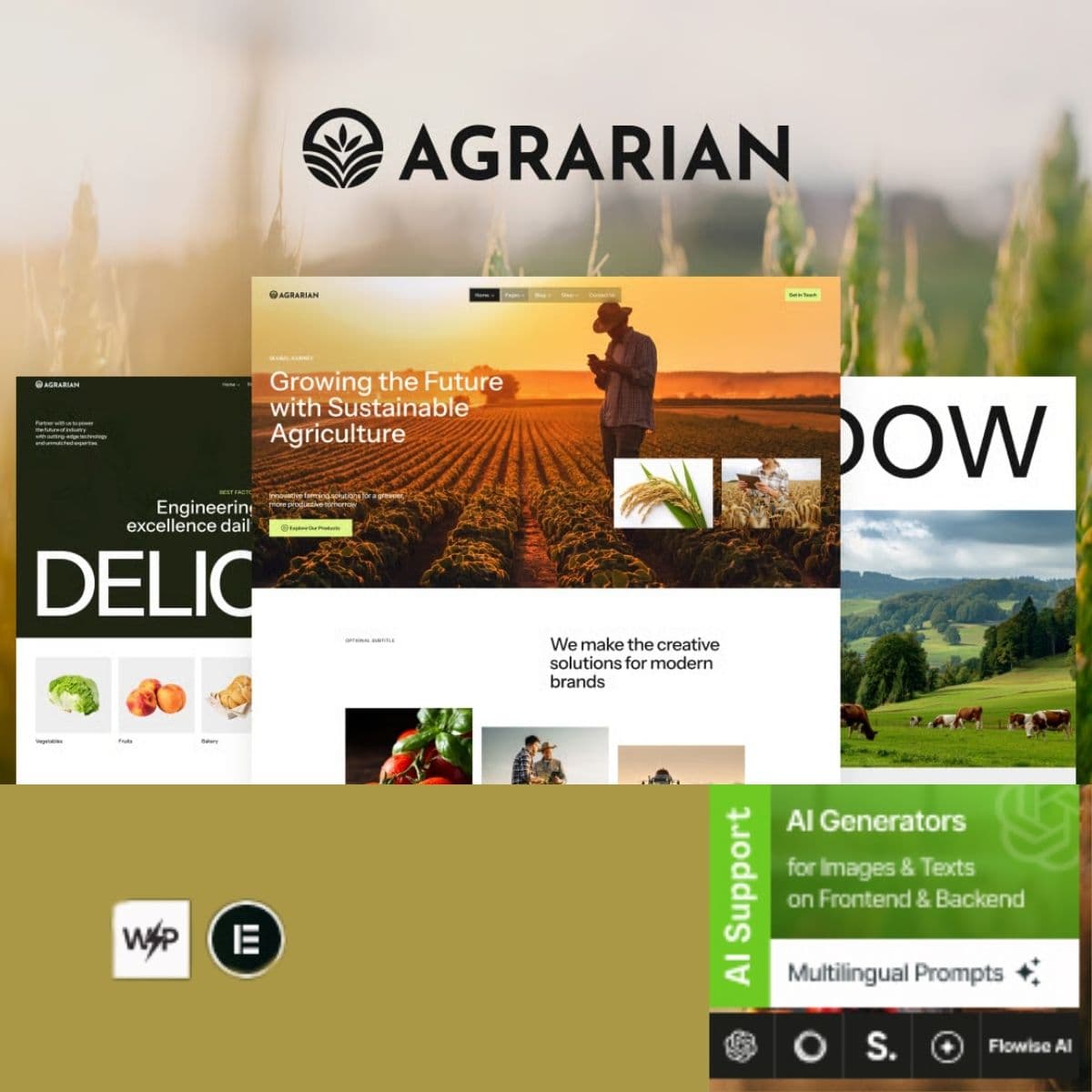 Agrarian - Agriculture Company & Organic Farm WordPress Theme