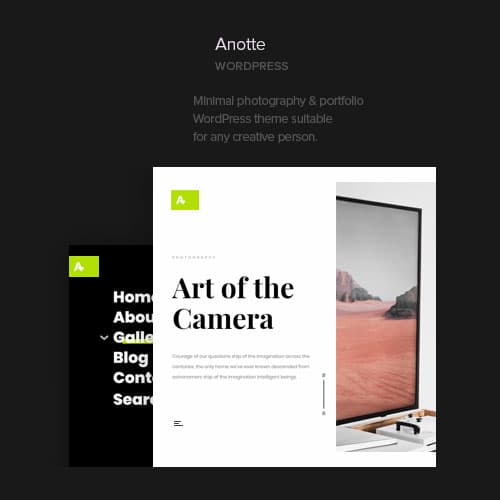 Anotte - Horizontal Photography WordPress Theme