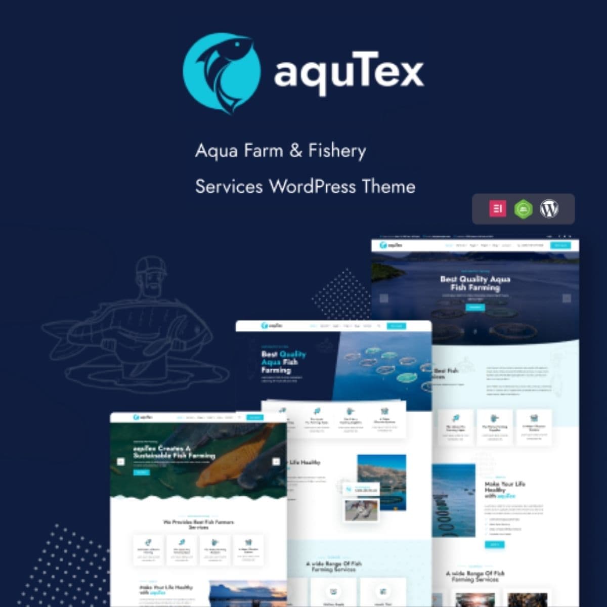 Aqutex - Aqua Farm & Fishery Services WordPress Theme + RTL