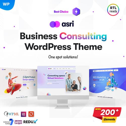 Asri - Multi-Purpose Elementor WordPress Theme