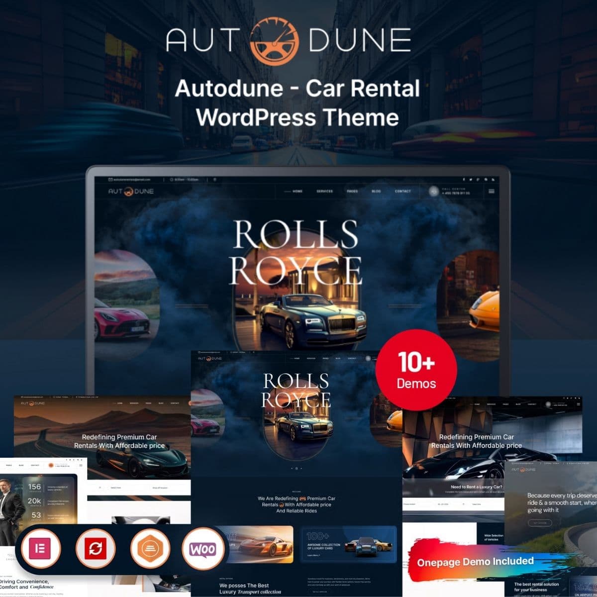 Autodune - Car Rental & Limousine WordPress Theme