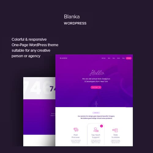 Blanka - One Page WordPress Theme