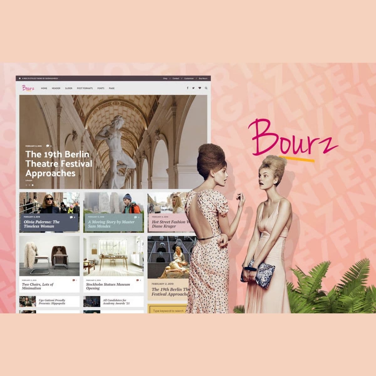 Bourz: Life, Entertainment & Fashion WordPress Blog Theme