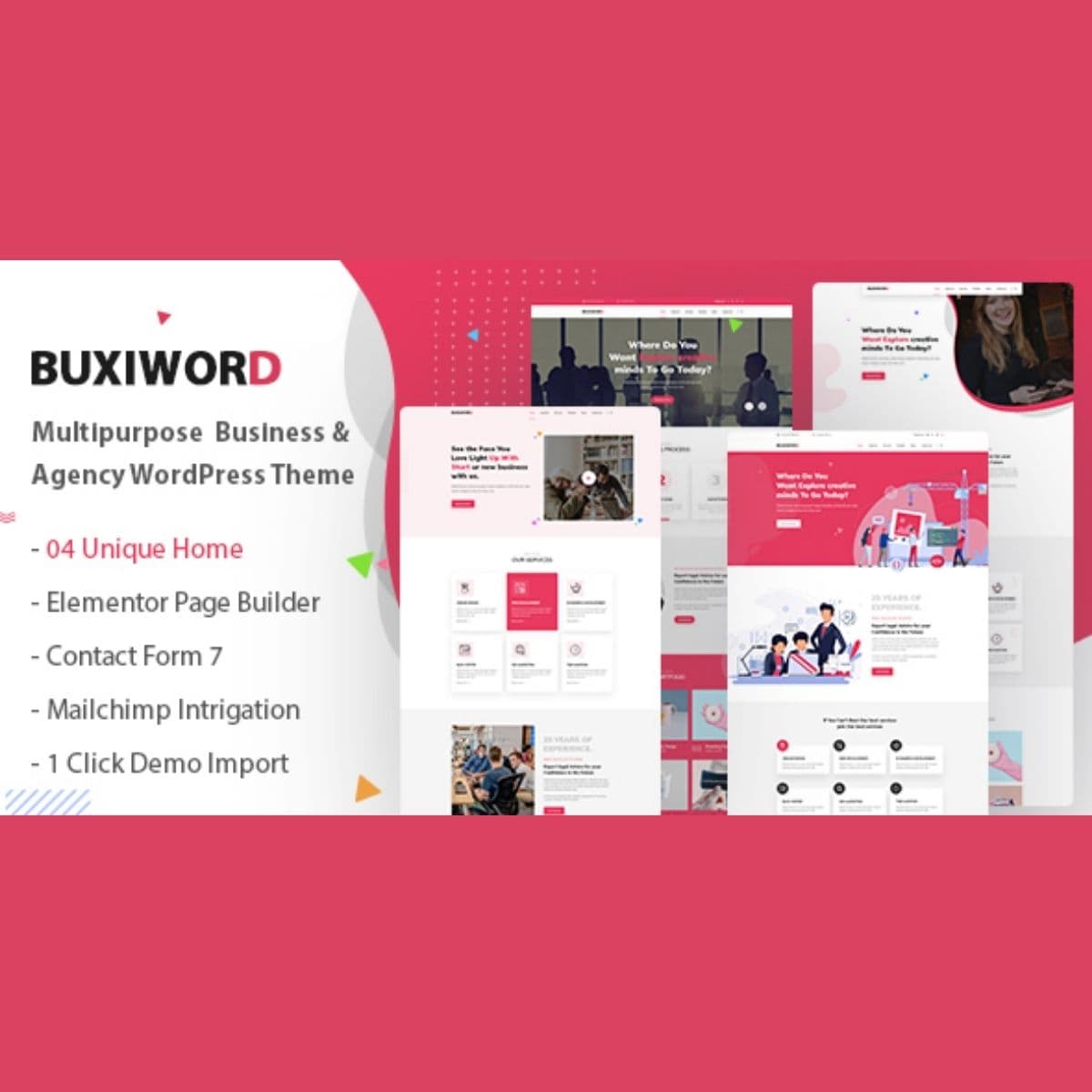 Buxiword - Digital Agency WordPress Theme