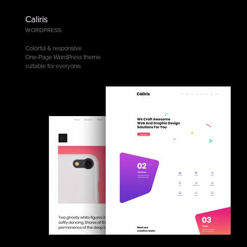 Caliris - Responsive One Page WordPress Theme