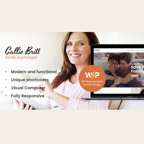 Callie Britt | Family Counselling Psychology WordPress Theme