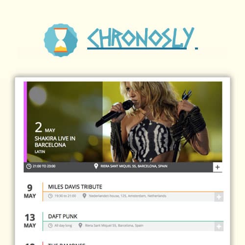 Chronosly Event Calendar WordPress Plugin