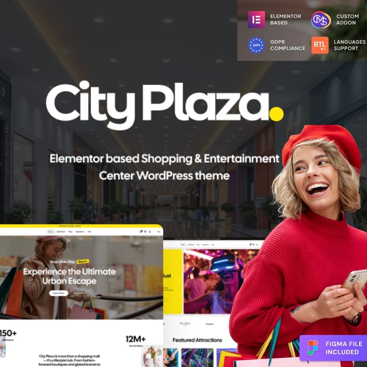 City Plaza - Entertainment Center & Shopping Mall WordPress Theme