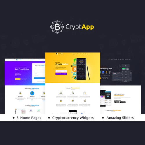 CryptApp - Landing Page