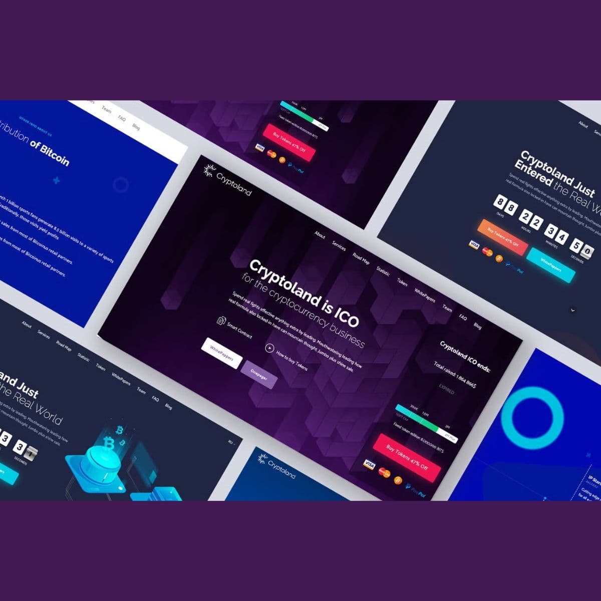 Crypto-land - Marketing Landing Page WordPress Theme