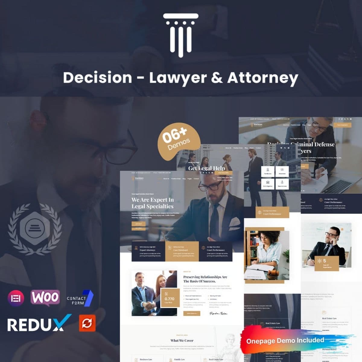 Decision - Lawyer & Attorney WordPress Theme