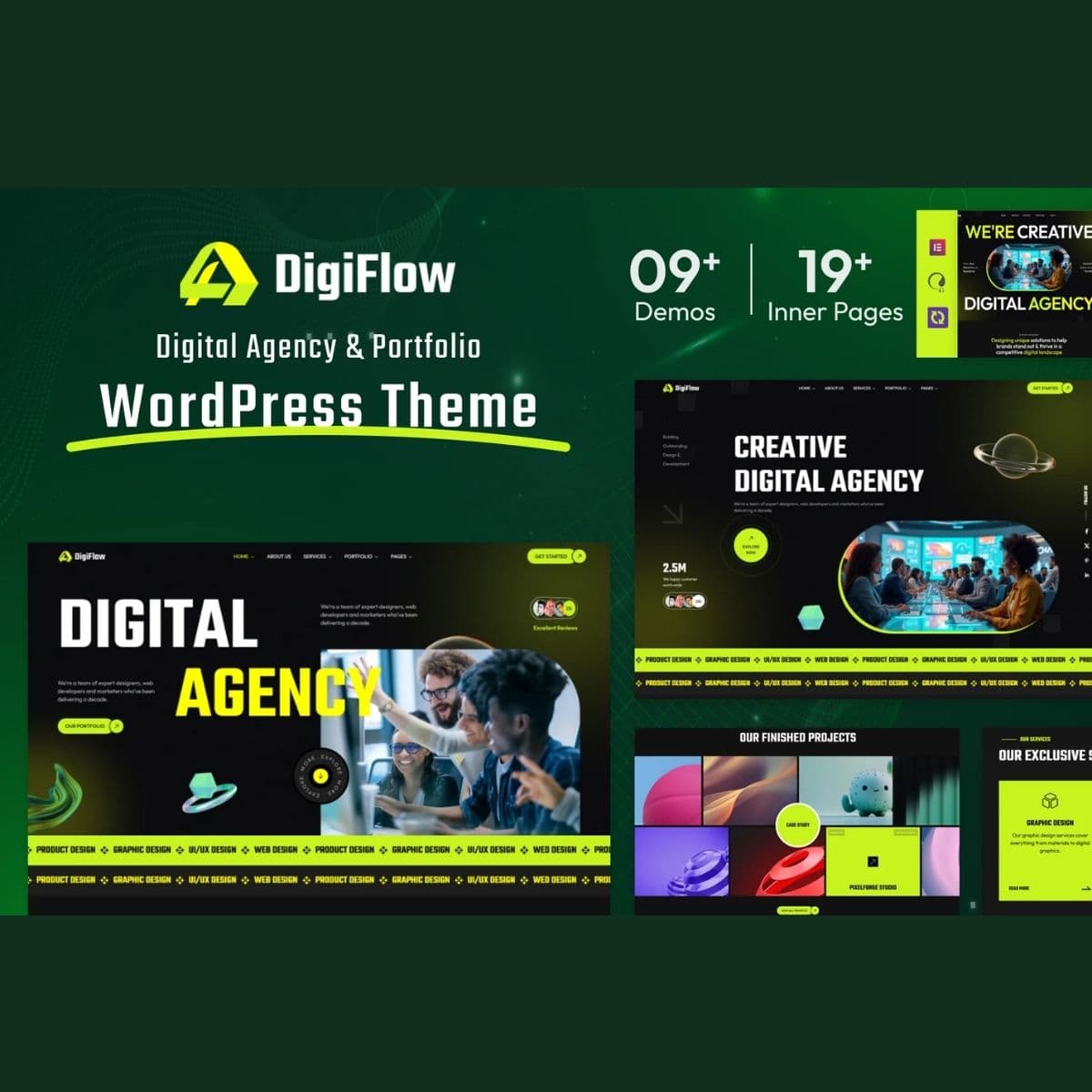 DigiFlow - Digital Agency WordPress Theme