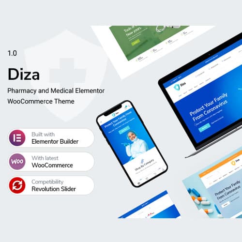 Diza - Pharmacy Store Elementor WooCommerce Theme