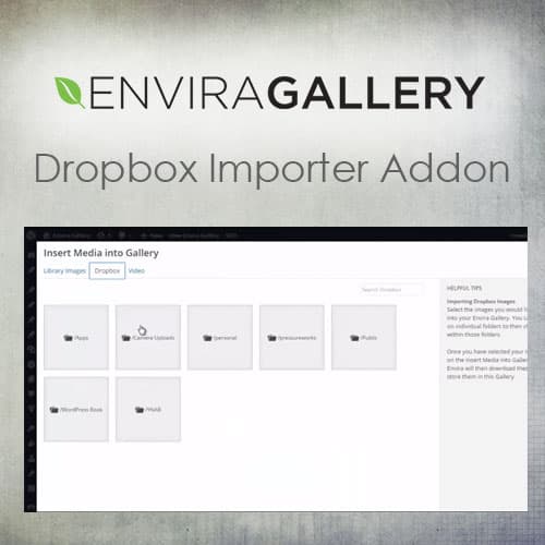 Envira Gallery - Dropbox Importer Addon