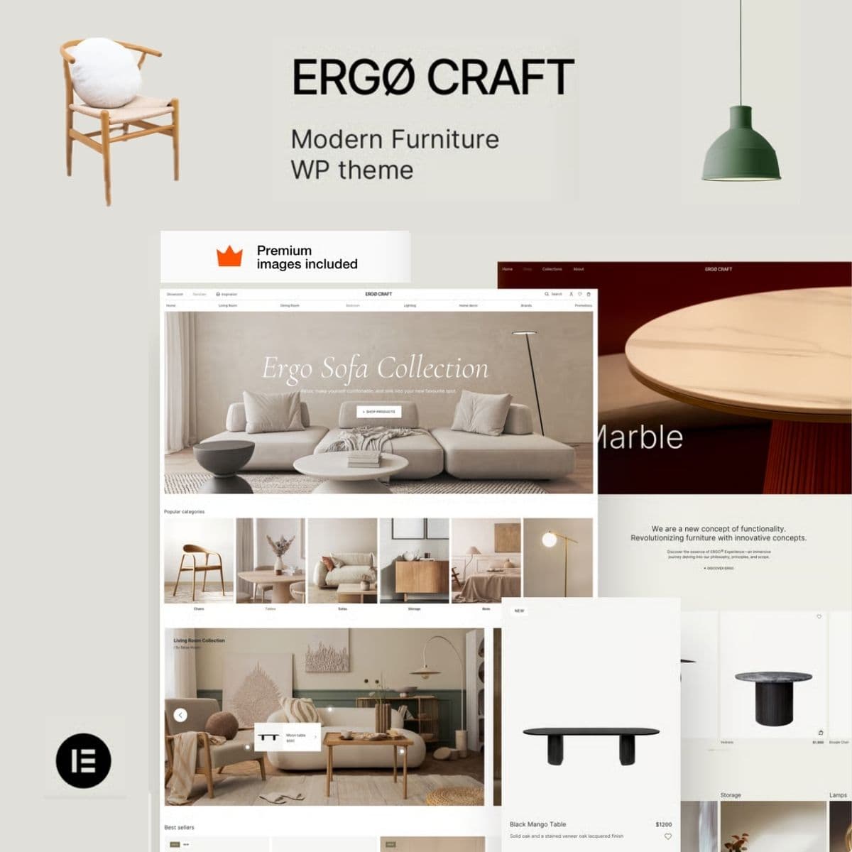 ErgoCraft – Furniture Shop WordPress Theme
