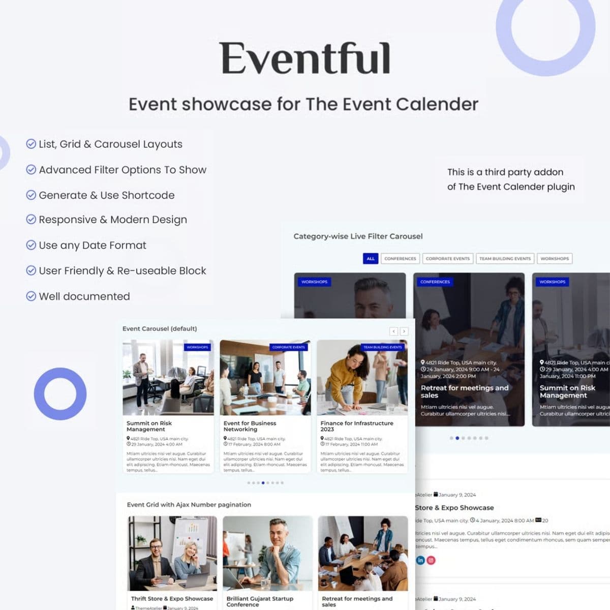 Events Showcase For The Events Calendar