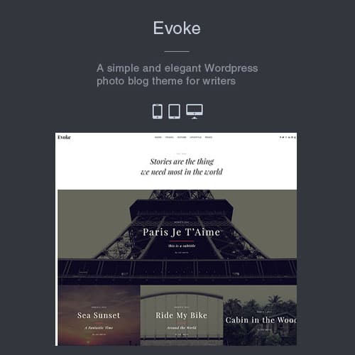 Evoke - Photo Travel WordPress Theme
