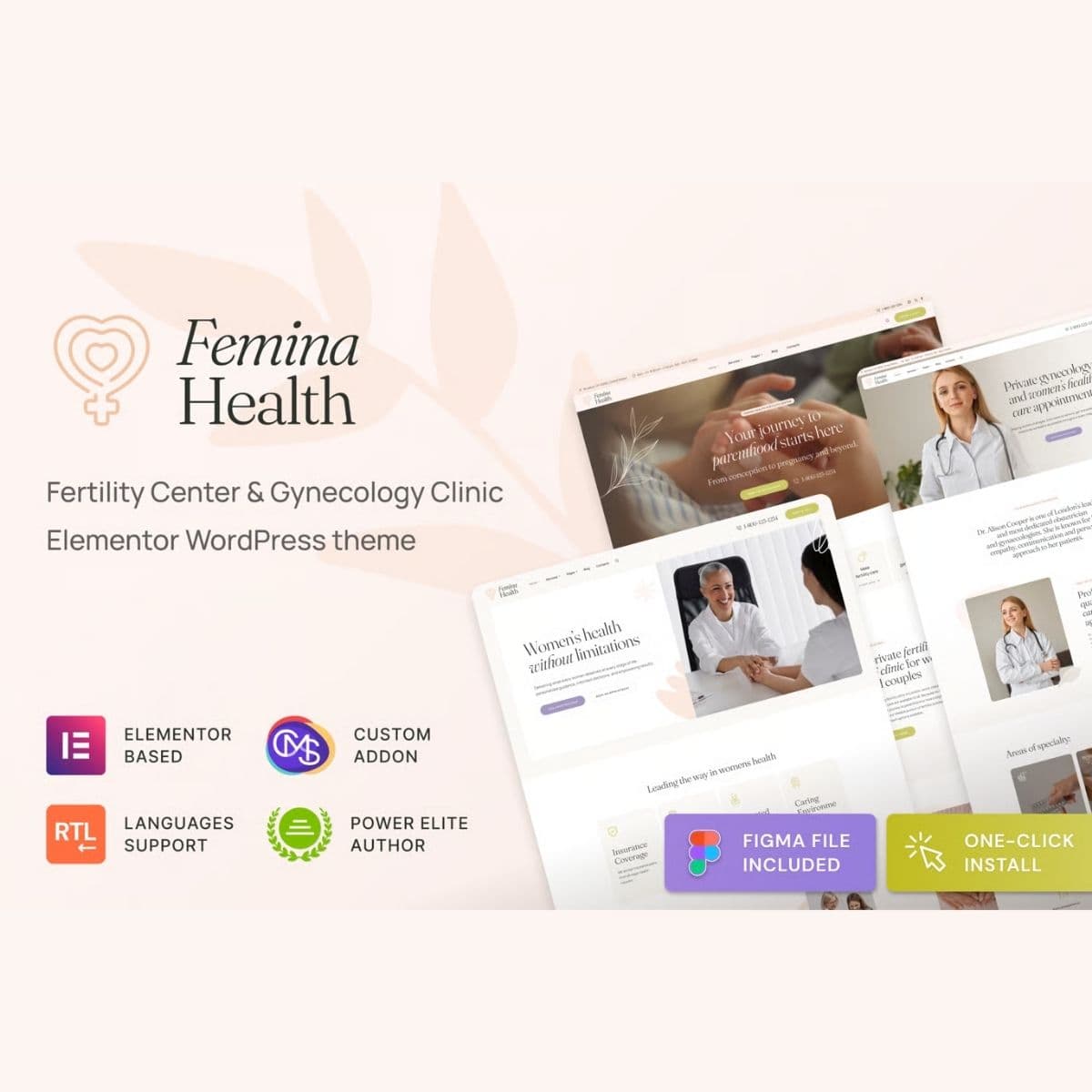 Femina Health - Women's Health & Fertility Clinic Medical WordPress Theme