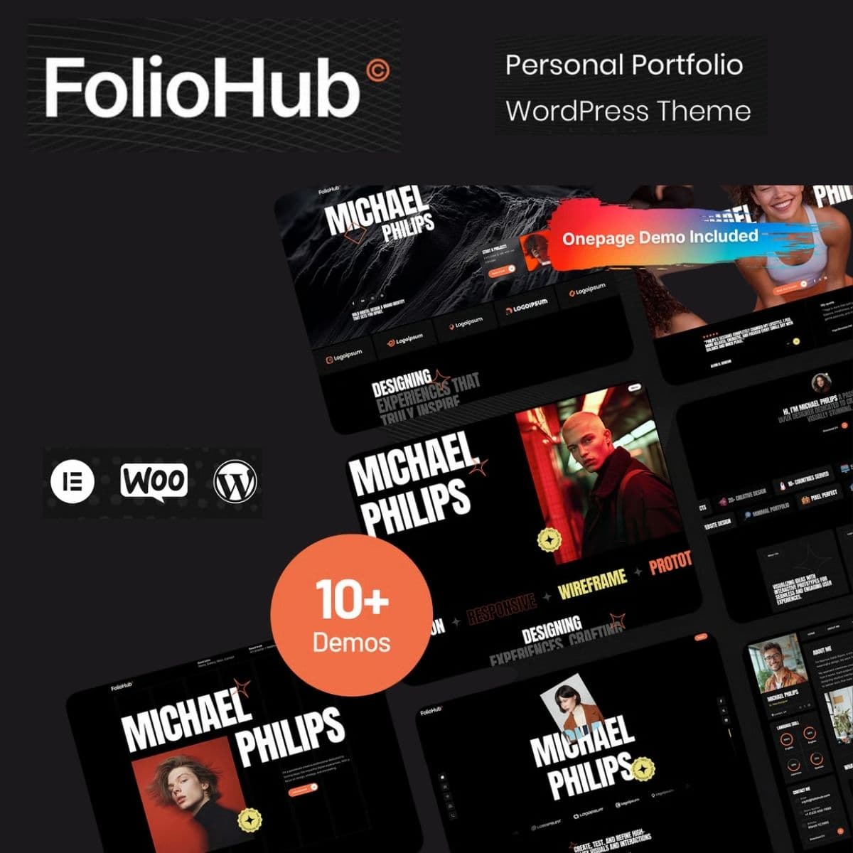 FolioHub - Personal Portfolio WordPress Theme