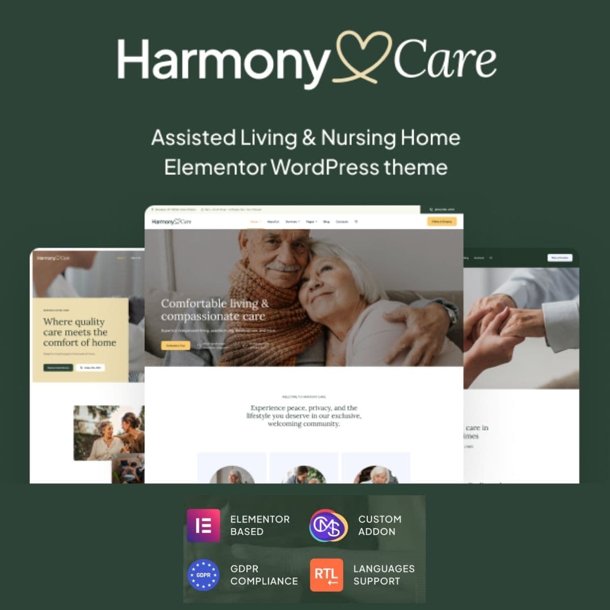 Harmony Care - Private Nursing Home & Senior Care WordPress Theme