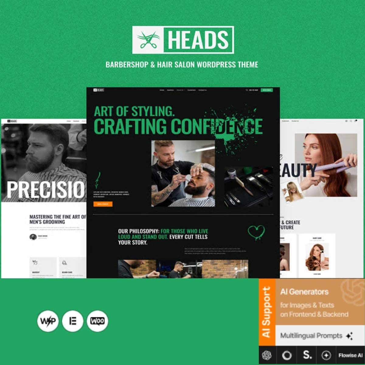 Heads - Barbershop & Hair Salon WordPress Theme