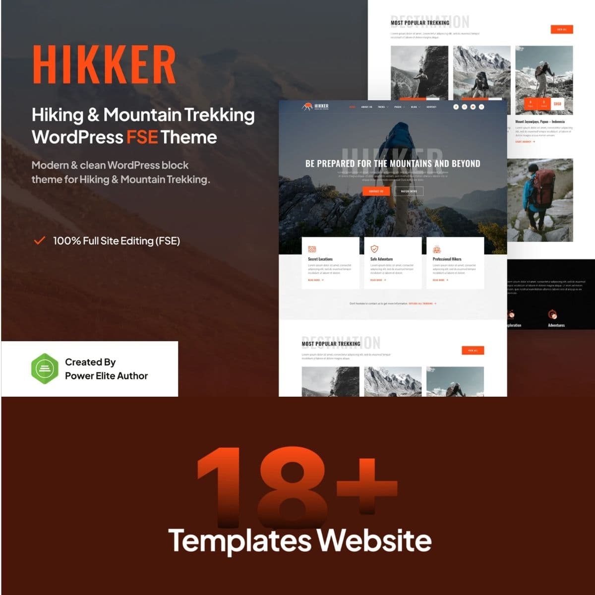 Hikker – Hiking & Mountain Trekking Gutenverse FSE WordPress Theme