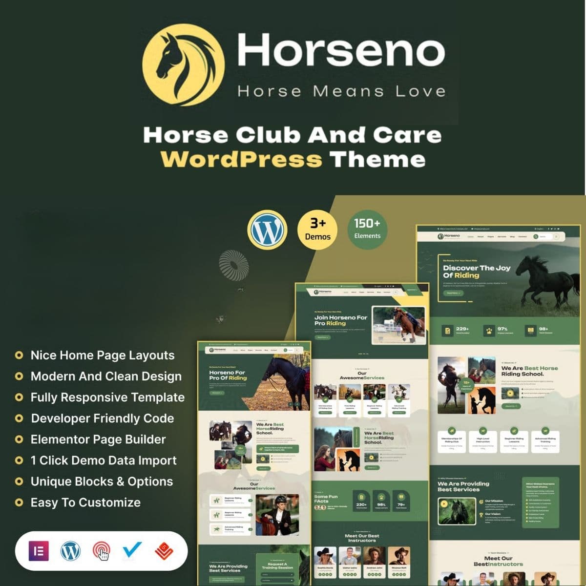 Horseno - Horse Club & Riding Sports WordPress Theme