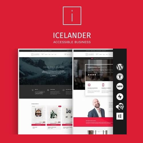 Icelander - Accessible Business Portfolio & WooCommerce WordPress Theme