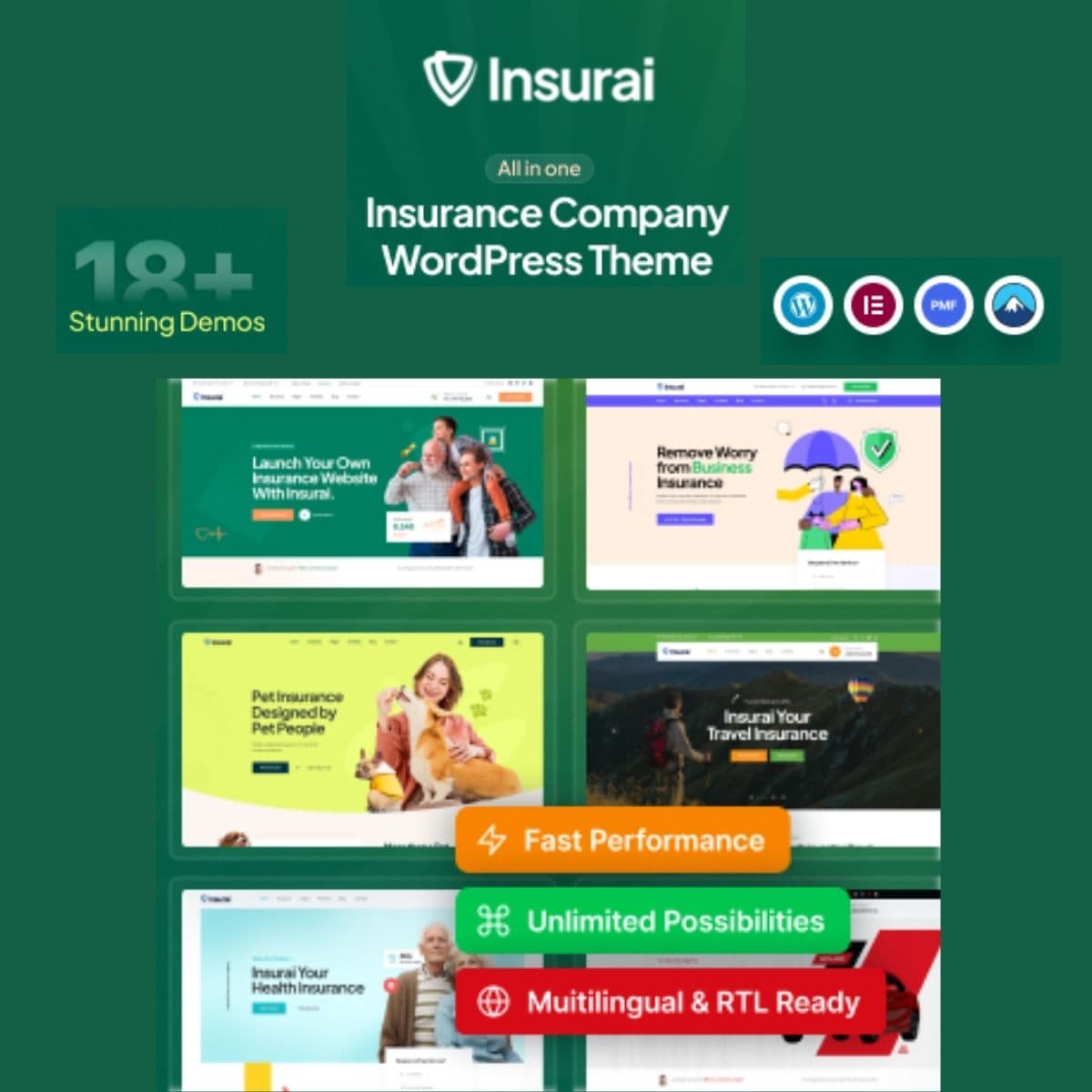 Insurai - Insurance Company WordPress Theme