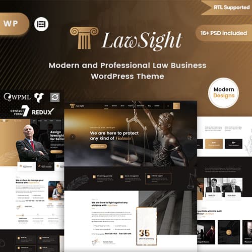 Lawsight - Law Firm Attorney WordPress Theme