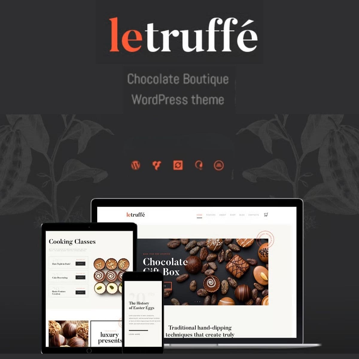 Le Truffe | Chocolate Sweets & Candy Store WordPress Theme