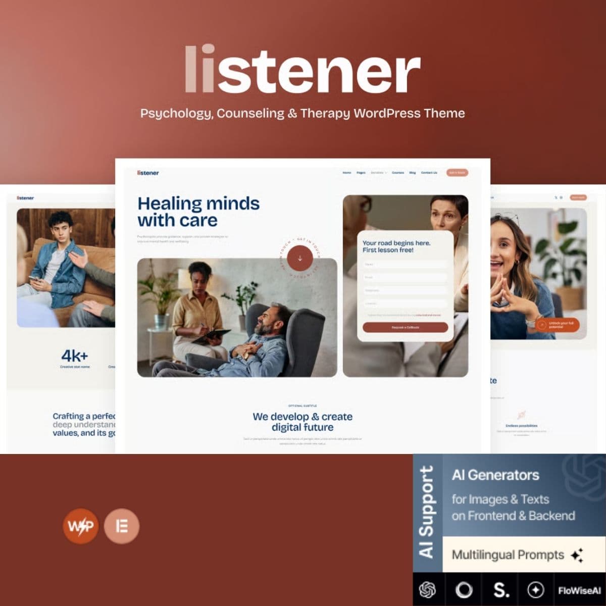 Listener - Psychology, Counseling & Therapy WordPress Theme