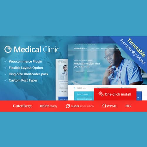 Medical Clinic - Doctor and Hospital Health WordPress Theme