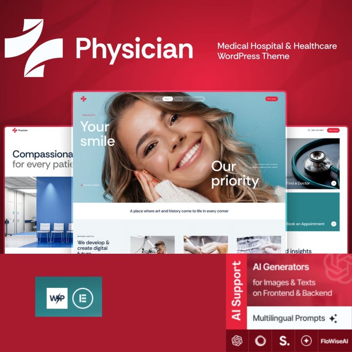 Physician - Medical Hospital & Healthcare WordPress Theme