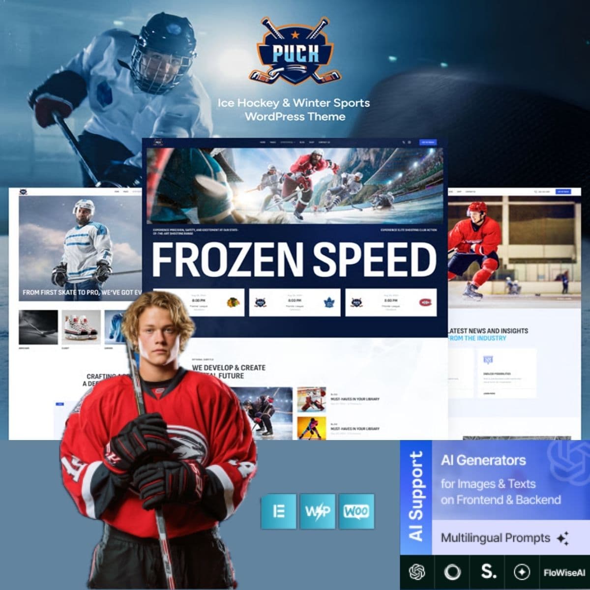 Puck - Ice Hockey & Winter Sports WordPress Theme