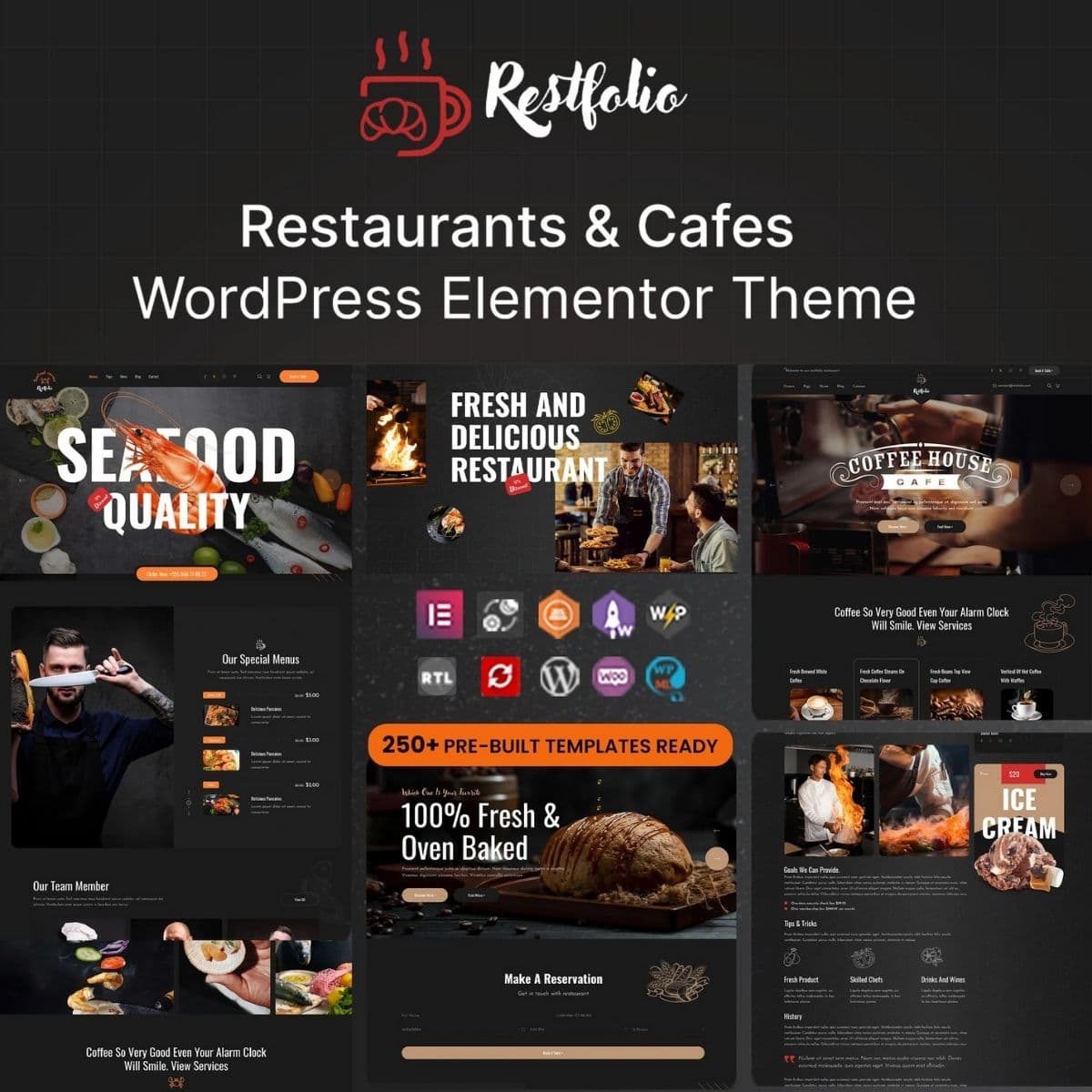 Restfolio - Elementor Restaurants & Cafes WordPress Theme
