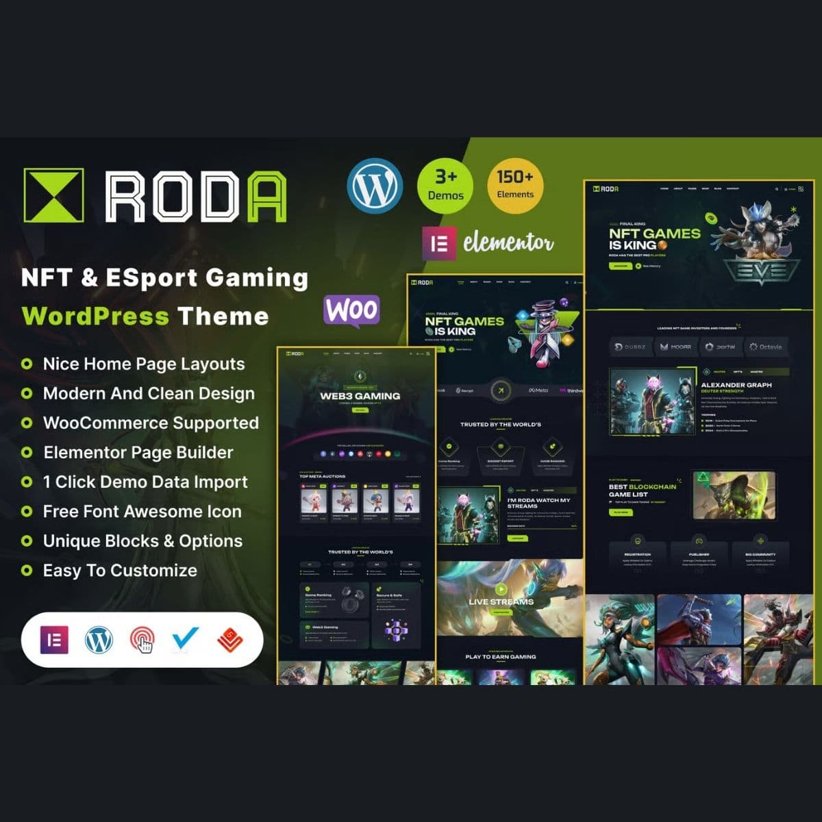 Roda - eSports & Gaming NFT WordPress Theme