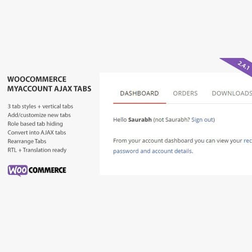 SS WooCommerce Myaccount Ajax Tabs