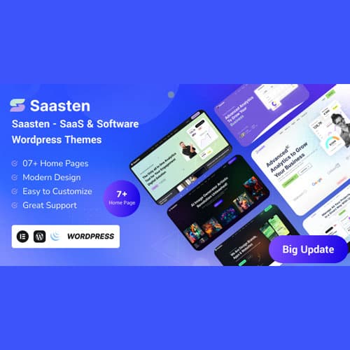 Saasten - SaaS & Software Landing WordPress Theme