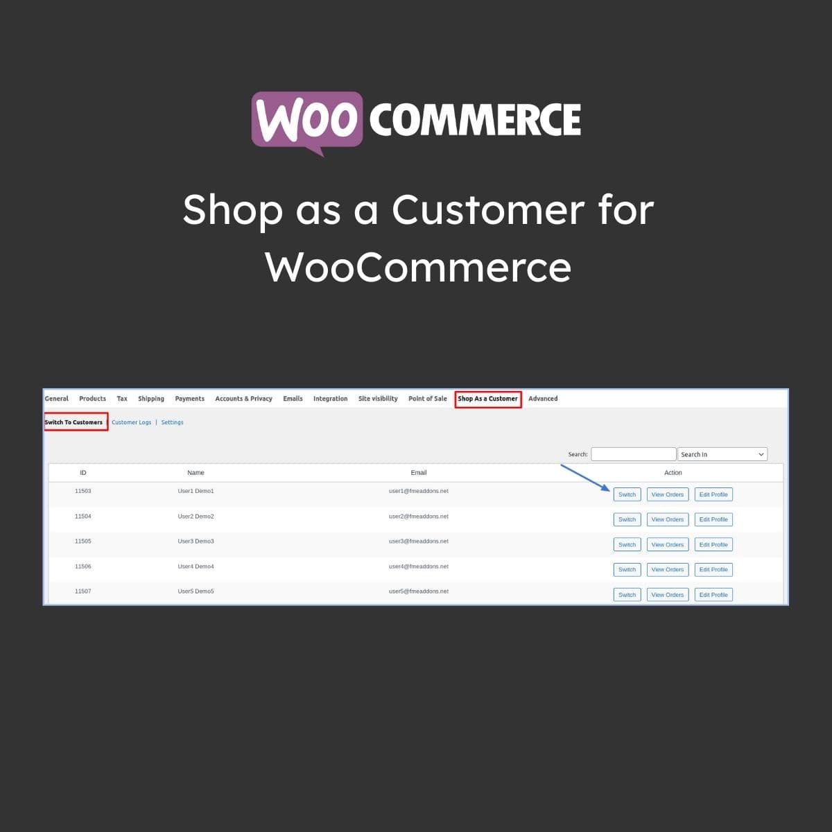 Shop as a Customer for WooCommerce