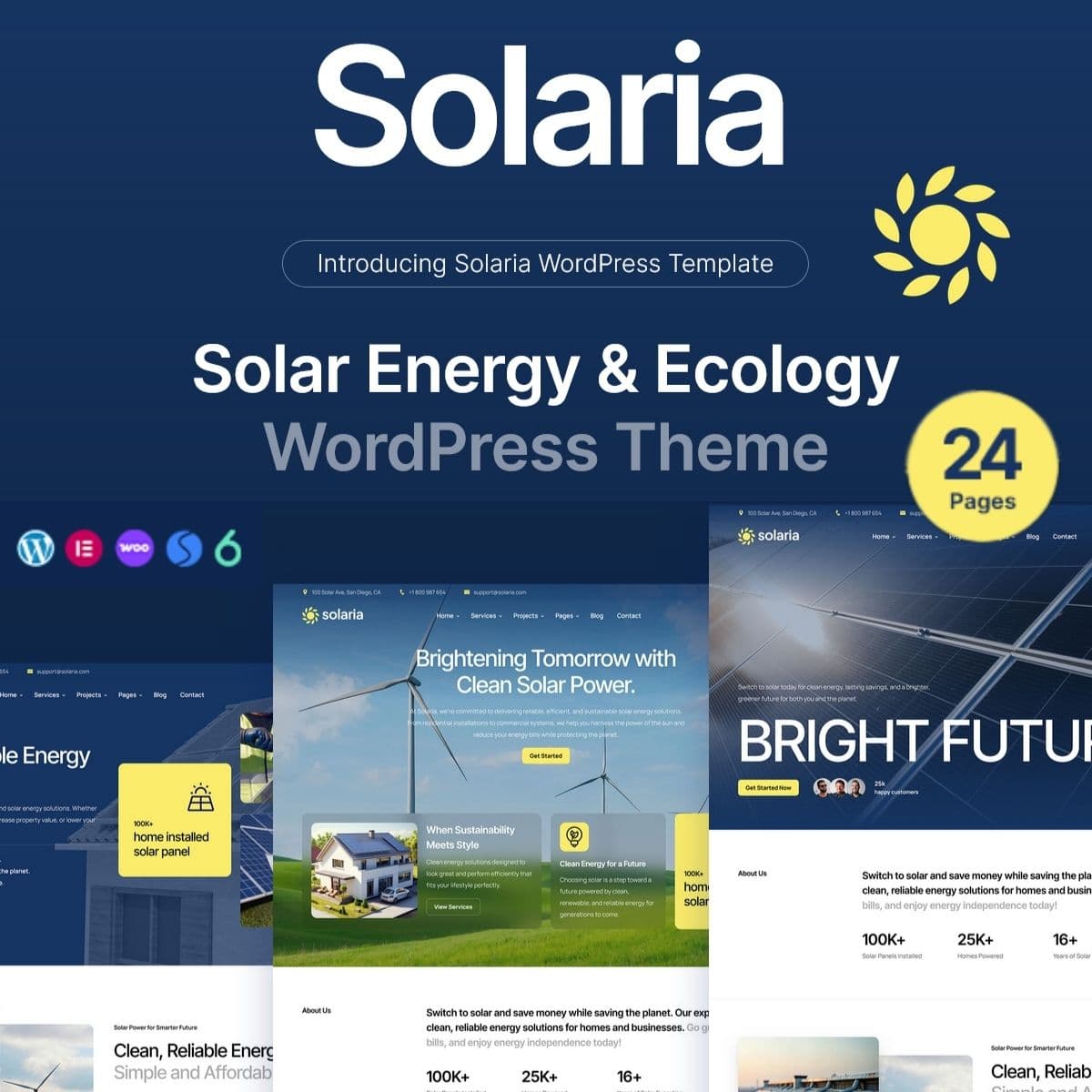 Solaria - Solar Energy & Ecology WordPress Theme