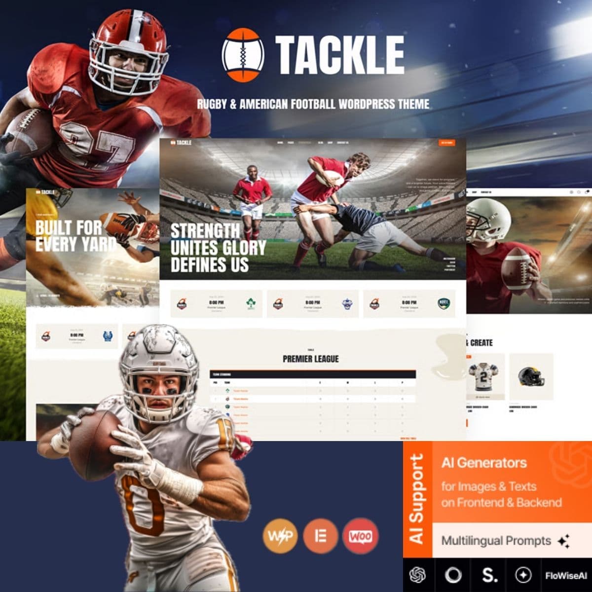 Tackle - Rugby & American Football WordPress Theme