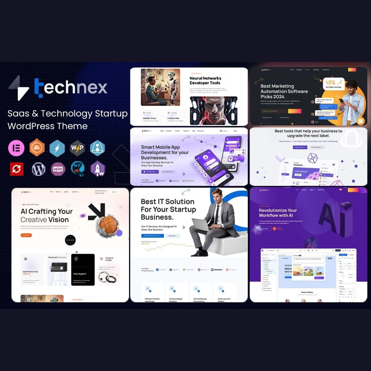 Technex - Elementor Technology & Software WordPress Theme