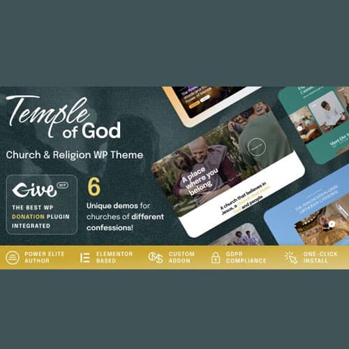 Temple of God - Religion and Church WordPress Theme