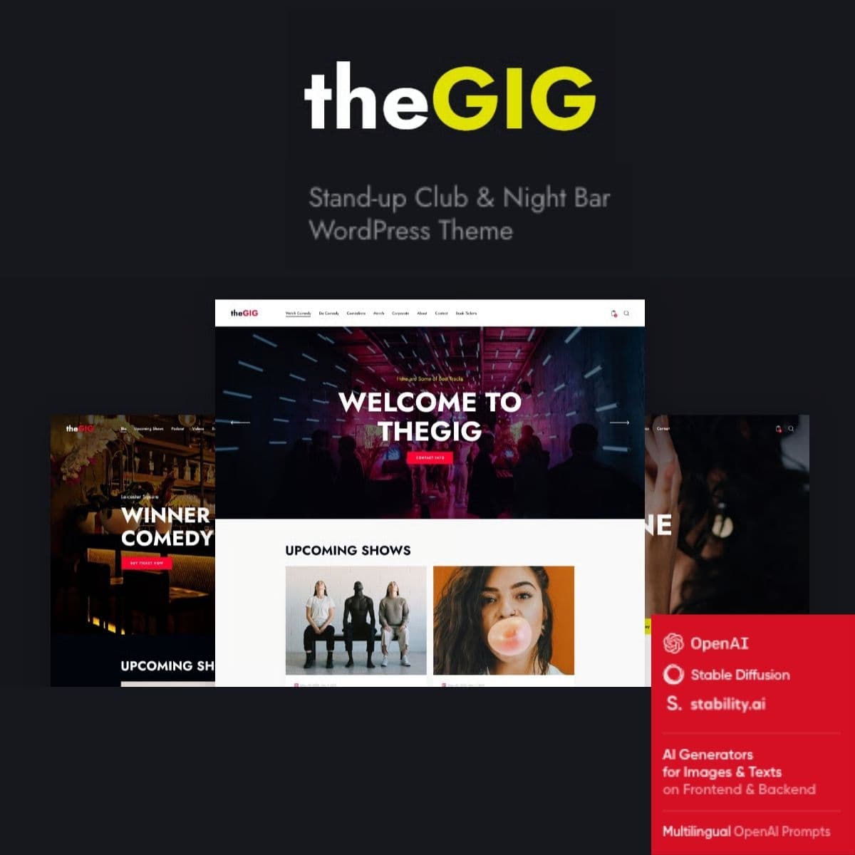 The Gig - Stand-up Club & Night Bar WordPress Theme