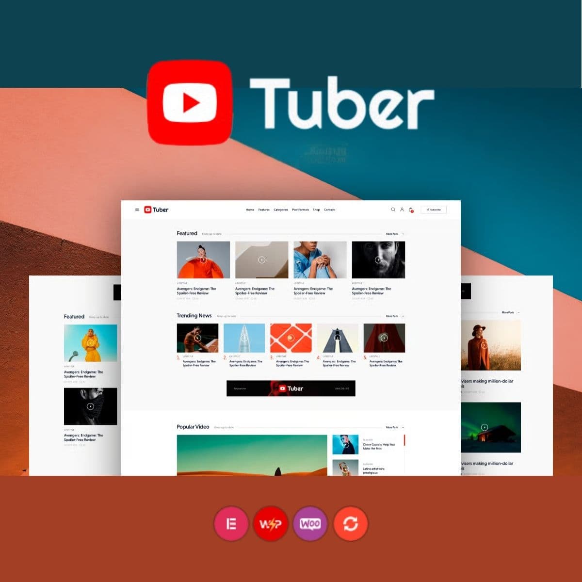 Tuber - Youtube Streaming & Podcast WordPress Theme
